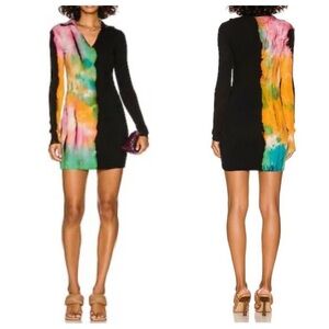 Cotton Citizen Ibiza tie dye long sleeve polo Dress 47497